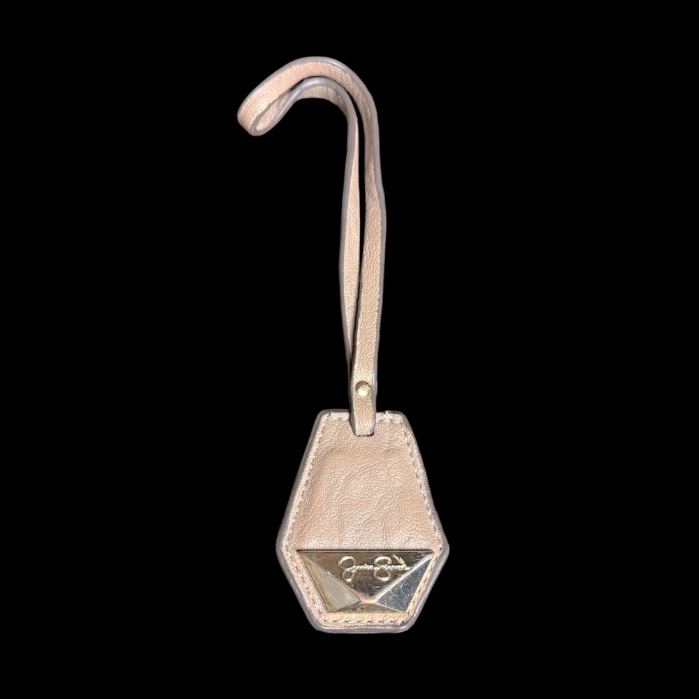 Jessica Simpson Tan and Gold Luggage Tag